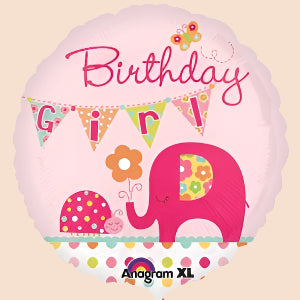 Birthday Girl Pink Elephant