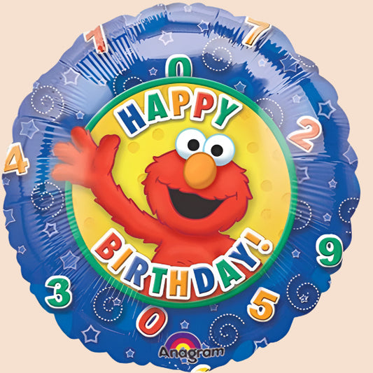Elmo Birthday Stars & Swirls